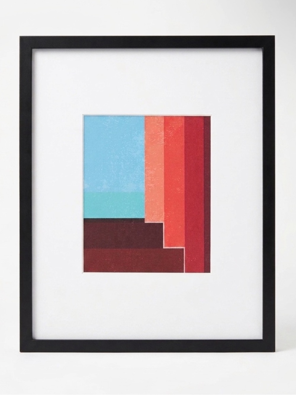 Project 62 Modern Black Gallery Wood Frame & 15x19 Geometric Giclee Abstract Art